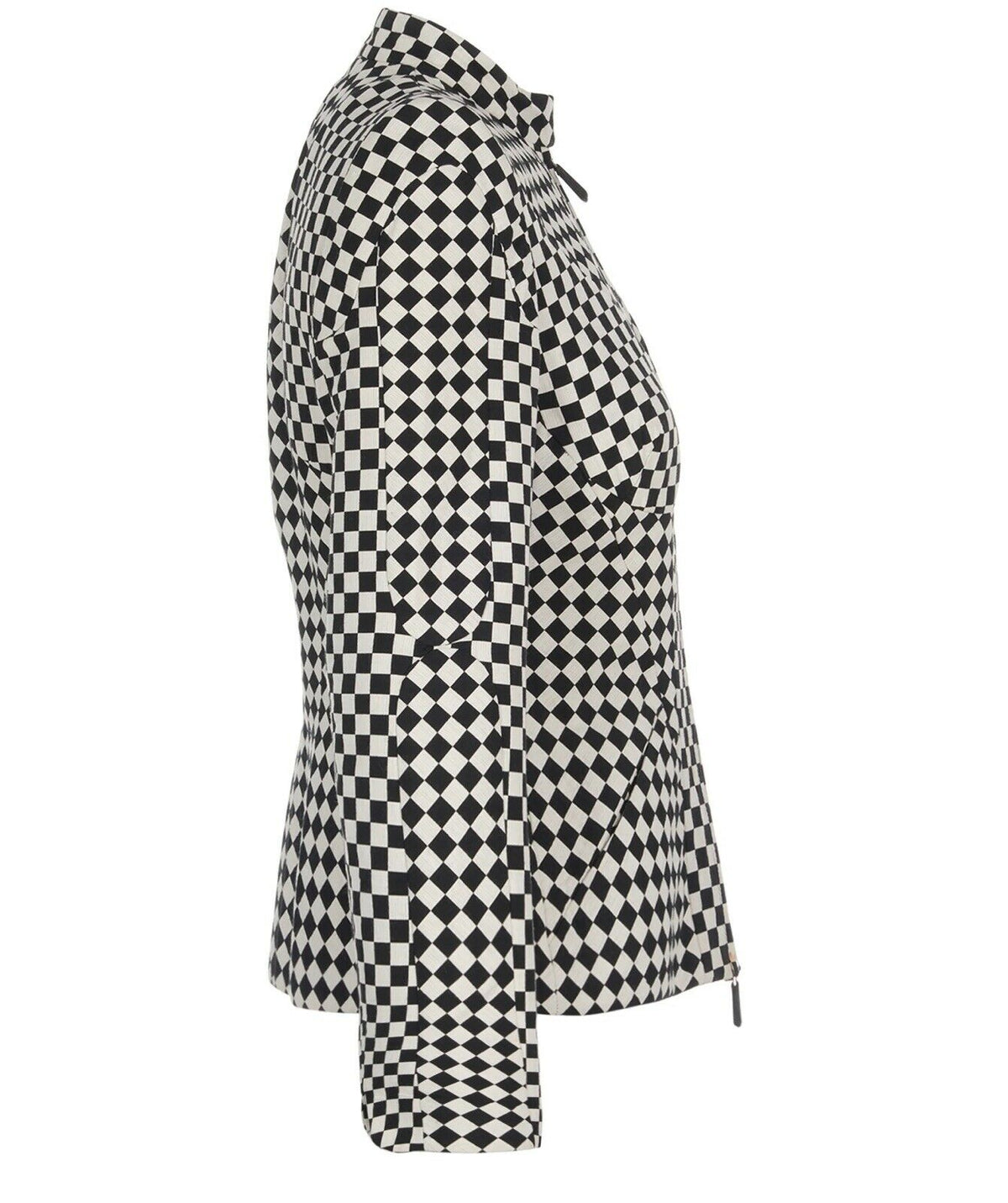 Rare Alexander McQueen 2003 Black & White Checked Runaway Blazer Size I 42 UK 10 ladies