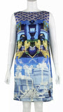 MARY KATRANTZOU Jewel and Dragonfly Printed Silk Tank Dress UK 10 US 6 ladies