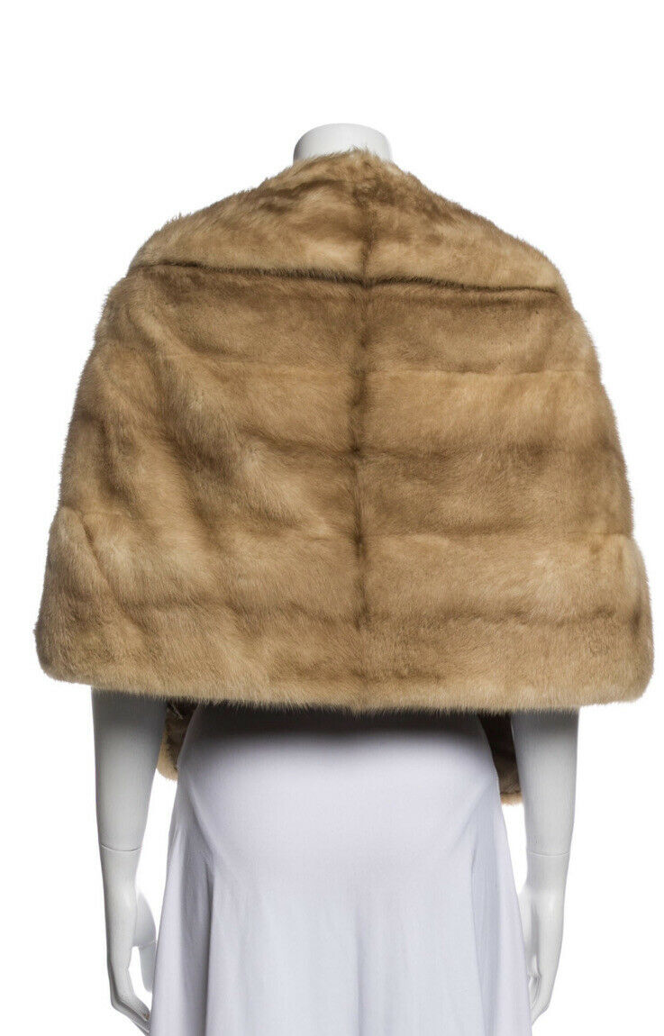 Gittelman's Sons Vintage Mink Fur Stole Cape Shawl Honey Blonde Fur Stole ladies