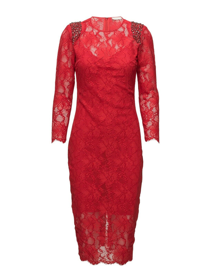 Notes du Nord Lace Red Harriet Dress Strawberry Ladies