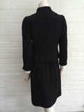 Chanel 06A Couture Black Wool Iconic 2-piece skirt suit  Ladies