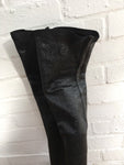 CHANEL CC CAP TOE OVER THE KNEE LEATHER HIGH BOOTS SIZE 36 1/2 UK 3.5 US 6.5 Ladies