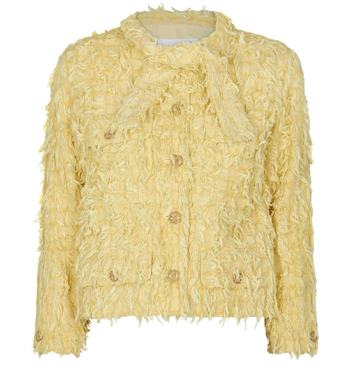 Chanel 2021 Collection by Virginie Viard Yellow Blazer Jacket F 38 UK 10 US 6 ladies