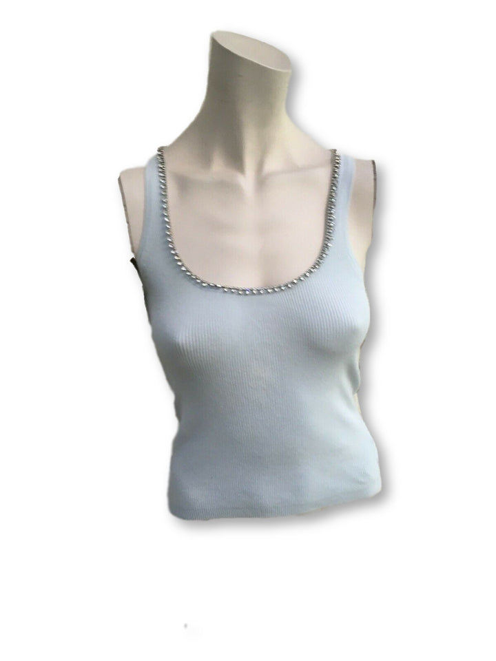 MICHAEL KORS Embellished Cropped Tank Top Ladies