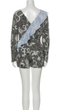 Diane von Furstenberg Ruffled Wrap-effect Printed Silk Romper US 0 UK 4 XXS XS ladies