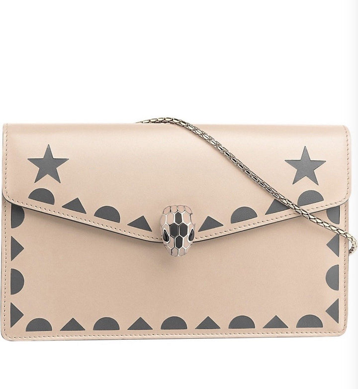 BVLGARI Bulgari Serpenti Forever Star Studs leather bag wallet on chain clutch LADIES