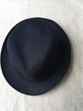 Hermès Hermes Paris Navy Blue Cotton H Embroidered Funky Fedora Hat Size 58 Men