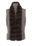 $15K RARE Loro Piana BABY Cashmere MINK Fur Long Cardigan Gilet Vest Coat Size L ladies