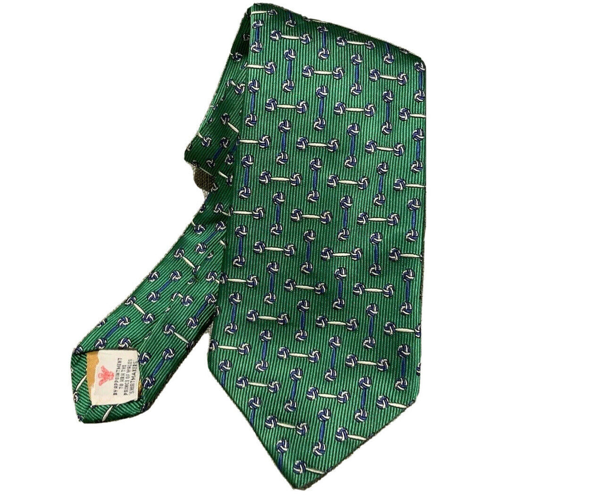 TURNBULL & ASSER Mens Green Jacquard Tie Men