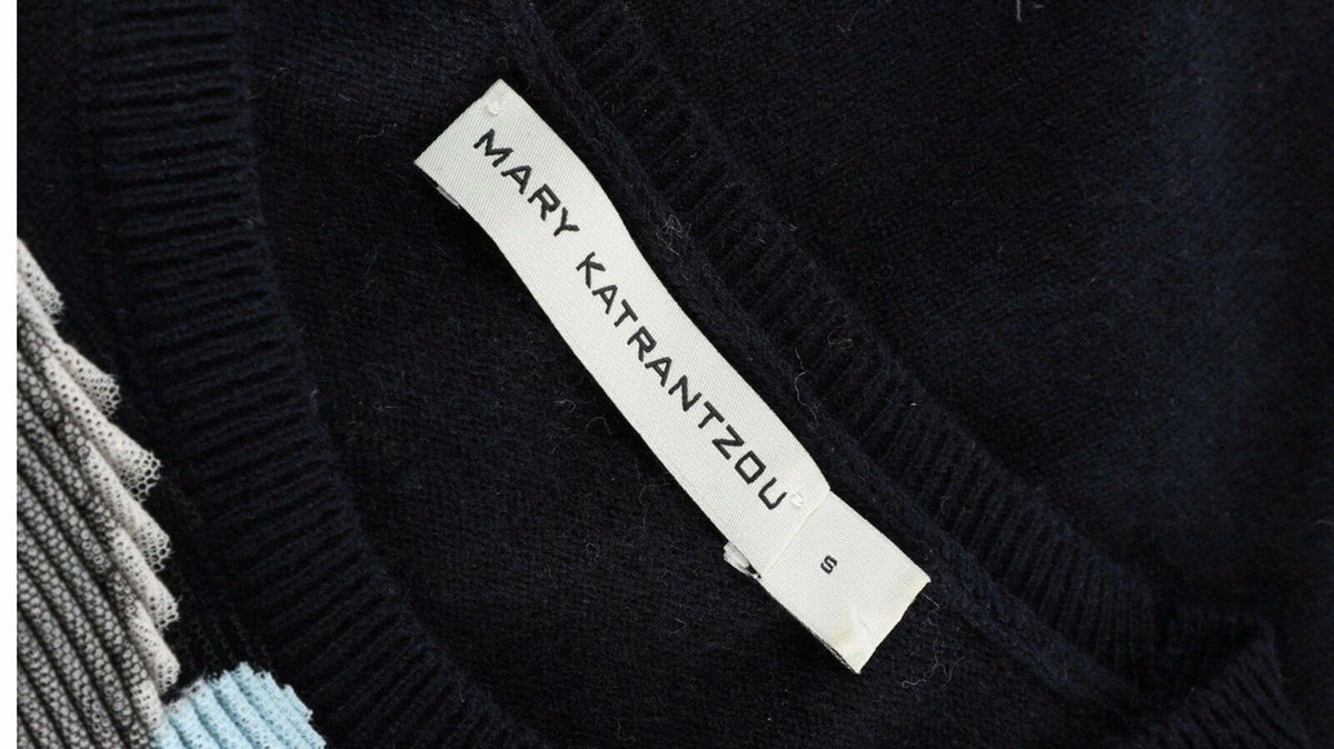 MARY KATRANTZOU Runaway Tuco Embroidered cashmere knit sweater jumper S Small Ladies