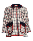 Gucci tweed embellished jacket coat in gardenia Size I 38 XS ladies