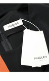 Mugler sleeveless black pearls embellished maxi dress gown FR 40  Ladies