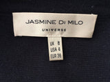 Jasmine di Milo Navy Blue Knit V-neck Sweater DRESS Ladies