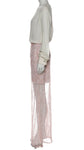 ALESSANDRA RICH Pink Lace Silk Blouse Long Dress Size I 42 UK 10 US 6 ladies