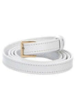 Elie Saab leather thin skinny white belt Ladis