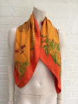 HERMES Hermès PARIS Silk Orange Red Dip Dye Jungle Love Scarf 90 x 90 cm LADIES