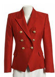 SOLD OUT Balmain double breasted red silk blend blazer jacket F 40 UK 12 ladies