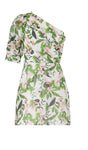 La Maison Talulah Tropo floral linen silk one shoulder dress Size L large ladies