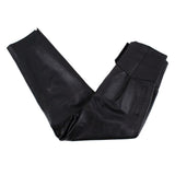 SAINT LAURENT Leather Black Lambskin Corset-waist Trousers Pants F 40 ladies