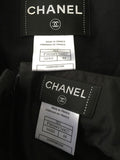 Amazing Chanel 08A Black Wool Jeweled Iconic 2-piece skirt suit F 44 UK 16 US 12  Ladies