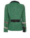 Chanel Most Wanted Tweed Green BlackEcru Gold and multicolor jacket F 38 Collector's Piece Ladies
