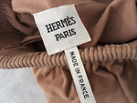 Hermès skirt in fine goatskin suede beige leather Ladies