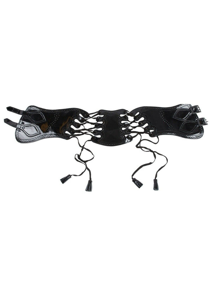 JEAN PAUL GAULTIER patent leather bondage corset belt ladies
