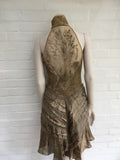 Ralph Lauren Couture Embellished Beaded Gold Dress Size US 6 UK 10 I 42 LADIES