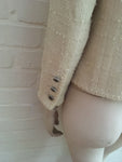 Chanel 09P Wool IVORY Cropped Jacket Blazer Exquisite F 34 UK 4 US 0-2 XXS LADIES