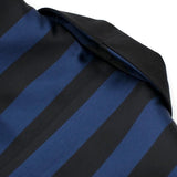 Balmain Blue & Black Striped Satin Blazer Jacket Size F 38 M medium ladies