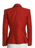 SOLD OUT Balmain double breasted red silk blend blazer jacket F 40 UK 12 ladies