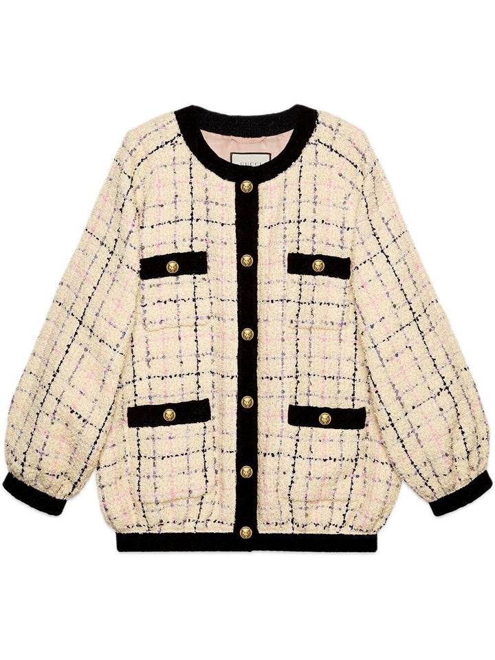 Gucci 2022 Oversize tweed bomber jacket coat jacket Size I 36 as worn by J LO ladies