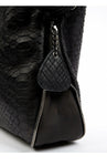 CHANEL Expandable Python Hobo Shopper Bag Handbag Ladies