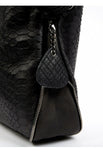 CHANEL Expandable Python Hobo Shopper Bag Handbag Ladies