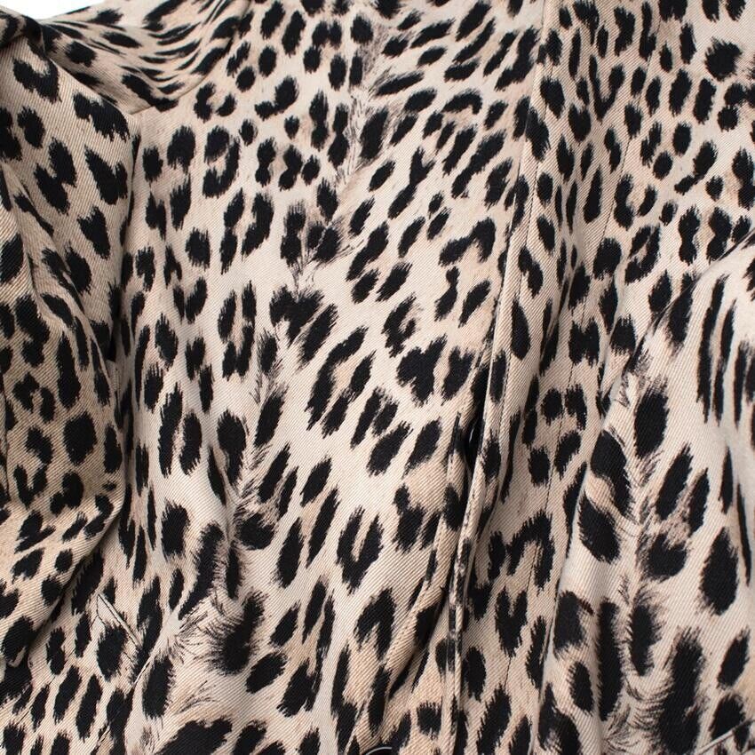 Céline Celine Paris 2020 RUNWAY LEOPARD PRINT MACINTOSH COAT $3,100 Size F 34 XS ladies
