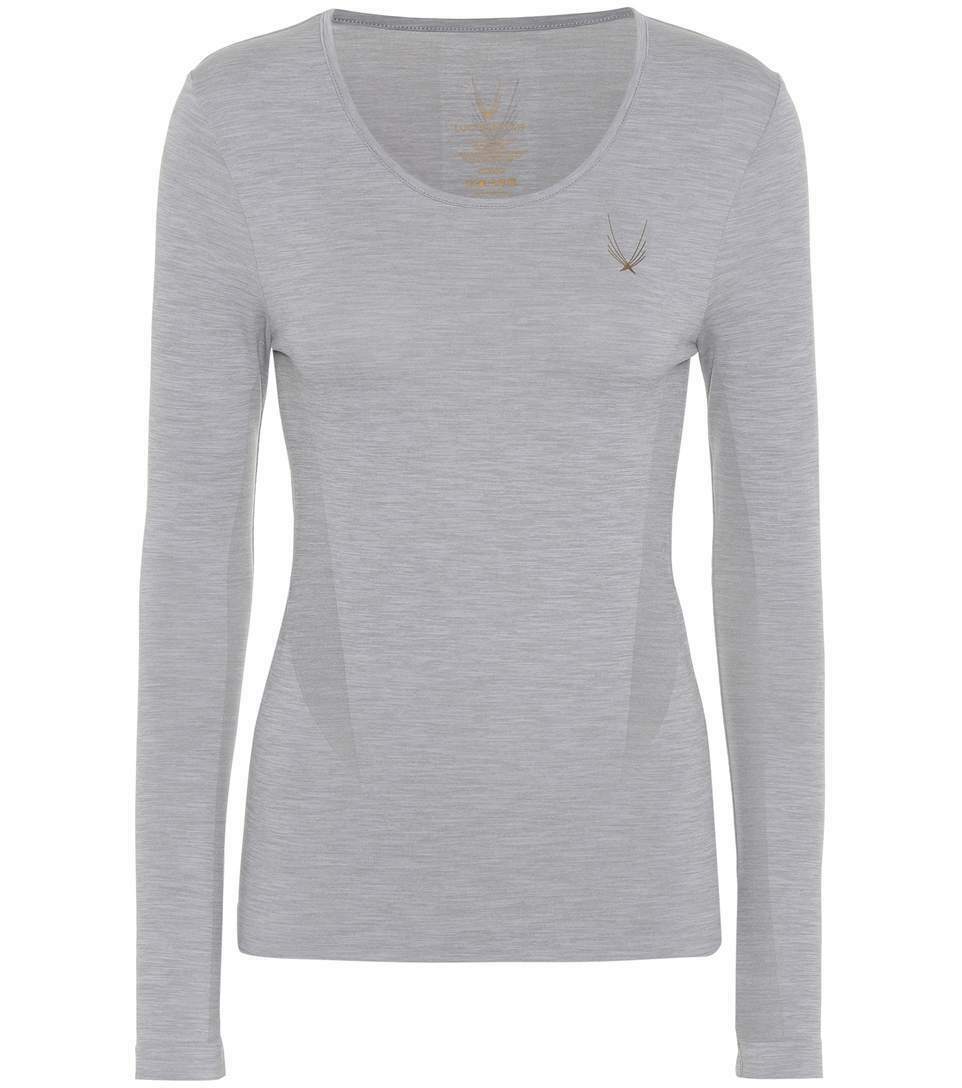 Lucas Hugh Technical Knit Long Sleeve Top Women Grey Ladies