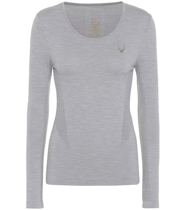 Lucas Hugh Technical Knit Long Sleeve Top Women Grey Ladies