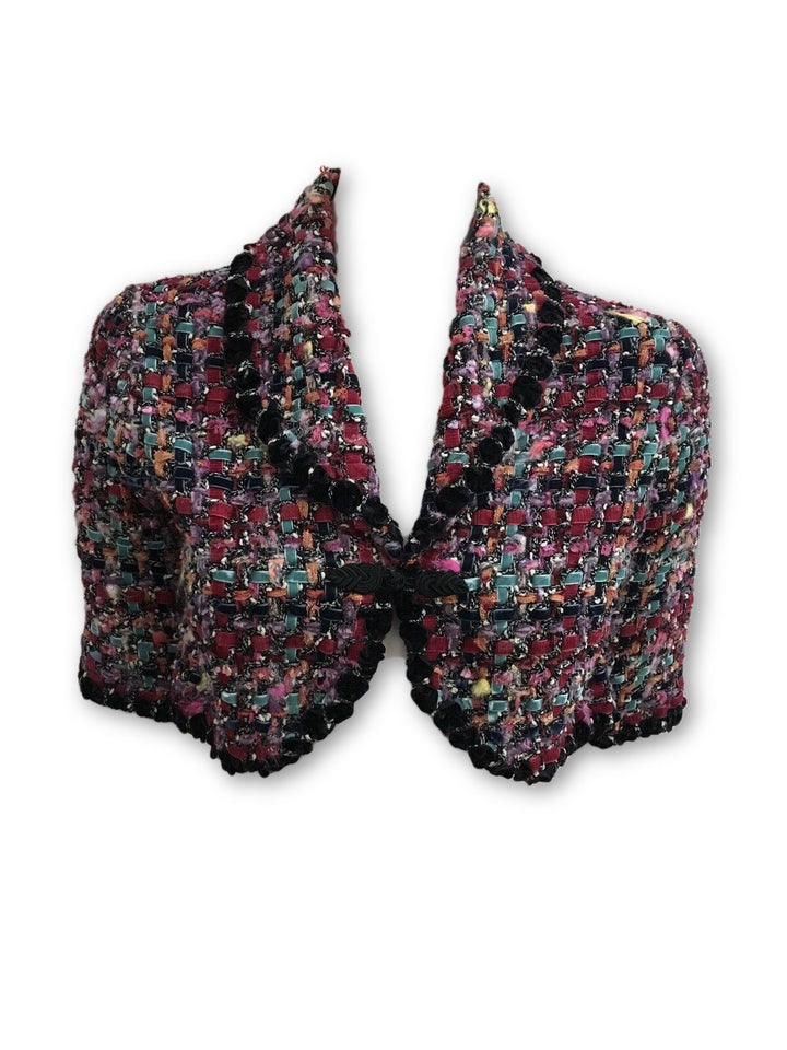 CYNTHIA STEFFE Tweed Like Chanel Cropped Coat Jacket Ladies