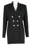 £2,940 SOLD OUT Balmain Black Double Breasted Wool Blazer Dress F 40 UK 12 US 8 ladies