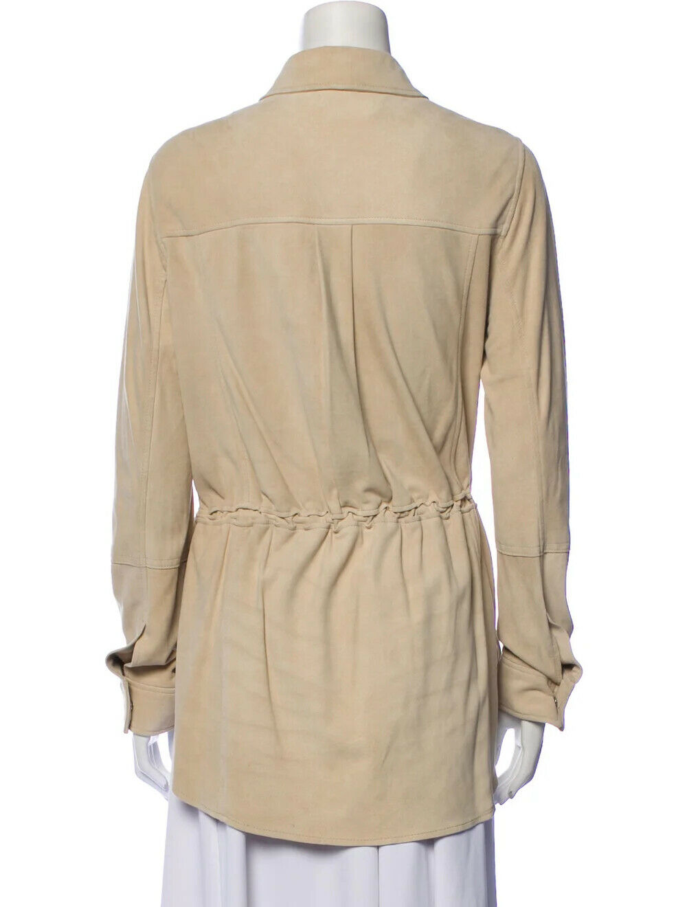 VINCE Women's Tan Nubuck Suede Safari Jacket Size S small ladies