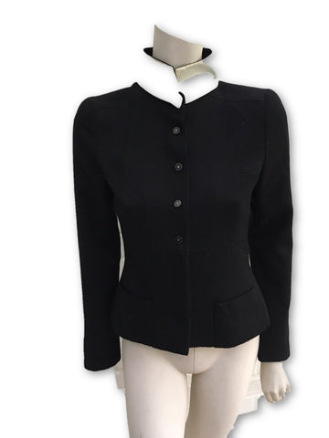 CHANEL COUTURE Collared Button-Up Jacket Coat Ladies
