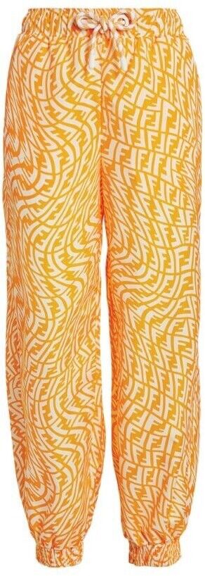FENDI x Sarah Coleman Fisheye Logo Yellow Joggers Trackpants Size S small 2022 ladies