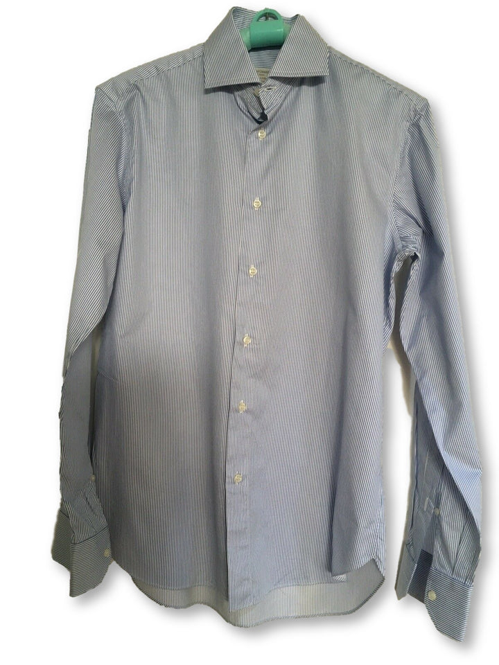 Campomarzio9 Roma HAND MADE LONG SLEEVE BUTTON-UP STRIPED SHIRT MEN