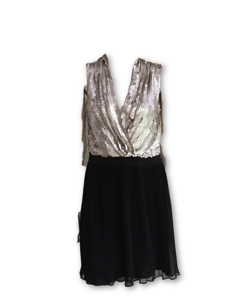 ladies embellished dress MARYISA Modest Sequin Beaded Maxi in Cream at Nordstrom, Size 4 a pointed sweetheart strapless neckline with inner elastic trim Plunge Neck Strappy Embellished Maxi