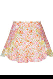 ZIMMERMANN Floral Goldie Spliced Frill linen shorts Size 1 UK 10 US 6 ladies