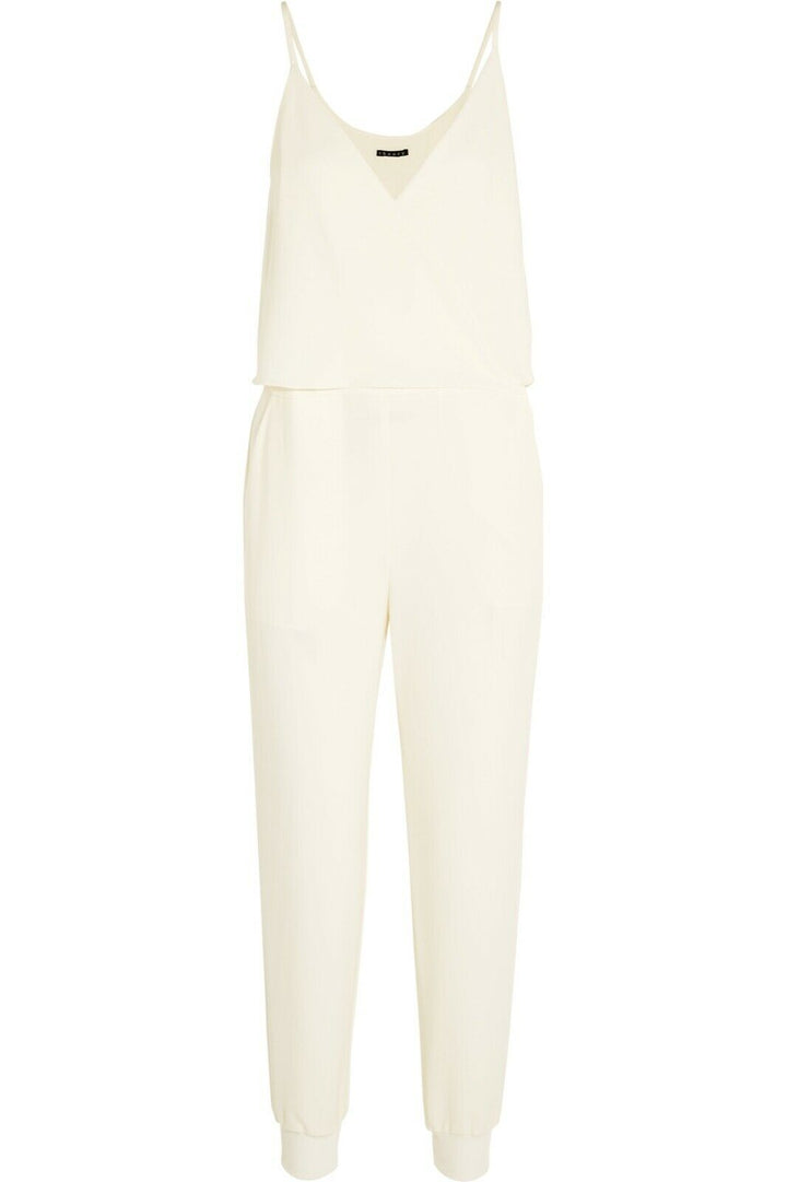 THEORY Odila crepe jumpsuit white Size US 4 UK 8 S SMALL ladies
