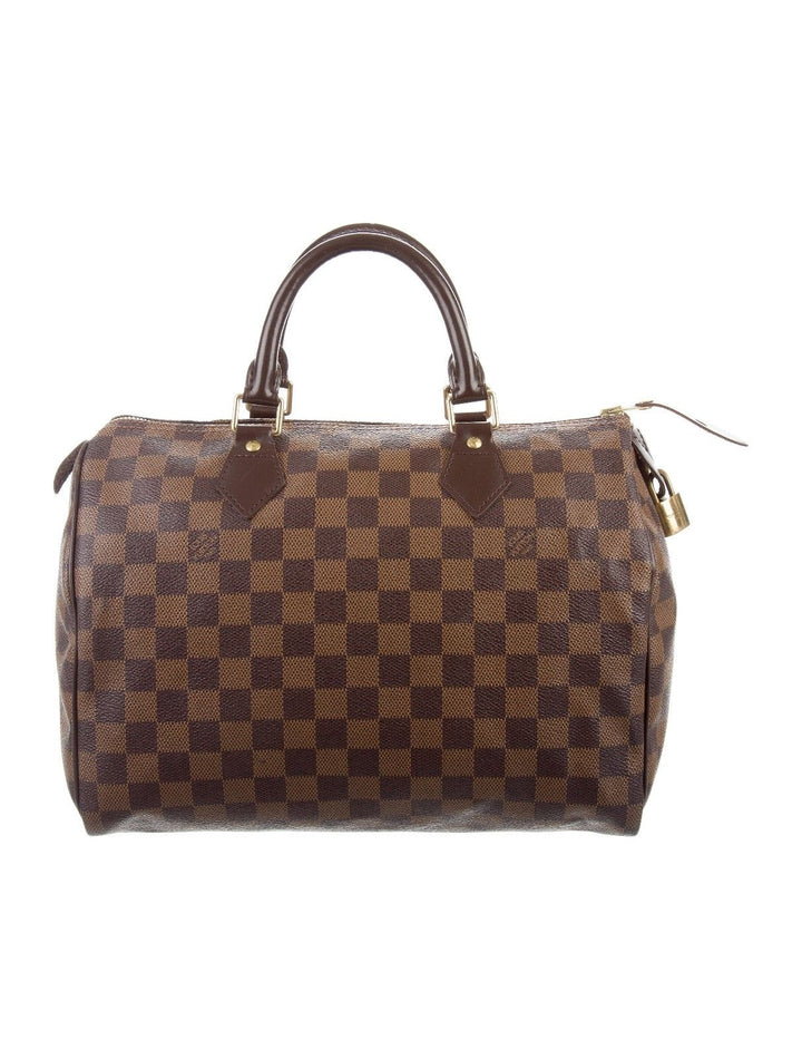 LOUIS VUITTON DAMIER EBENE SPEEDY 30 BAG HANDBAG LADIES