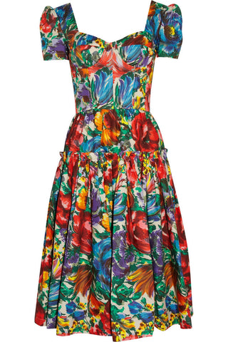 Dolce & Gabbana Floral-print cotton Sicilian style dress Size I 40 UK 8 US 4 S Ladies