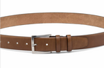 LONGHI Size 36 Brown Leather Belt for Bergdorf Goodman Men