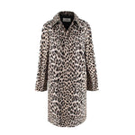 Céline Celine Paris 2020 RUNWAY LEOPARD PRINT MACINTOSH COAT $3,100 Size F 34 XS ladies